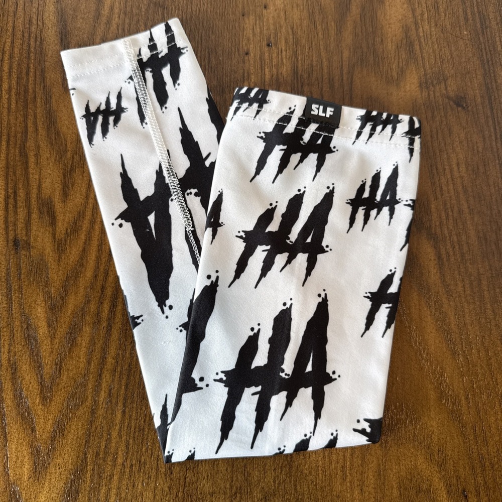 SLEEFS Arm Sleeve Size S/M Black And White HA HA HA Football Baseball